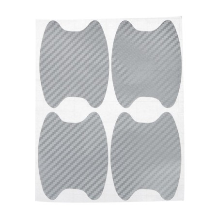 Protective film for doors, 3D carbonate, 5x6.8 cm, chrome, set 4pcs