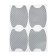 Protective film for doors, 3D carbonate, 5x6.8 cm, chrome, set 4pcs