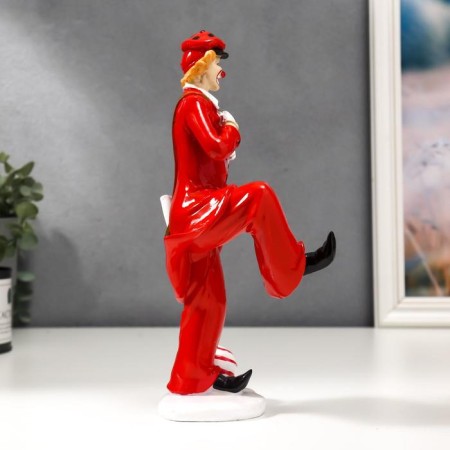 Souvenir Polystone "Clown with the ball and bag" 25.5x9.5x12 cm-2