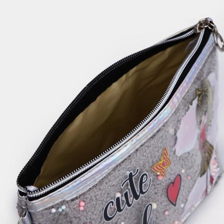 Lightning cosmetic bag, gray color-2