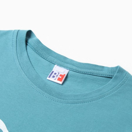 Homemade female set (T -shirt, shorts), turquoise color, size 52-5