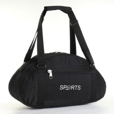 Sports bag with lightning, external pocket, black color