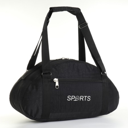 Sports bag with lightning, external pocket, black color