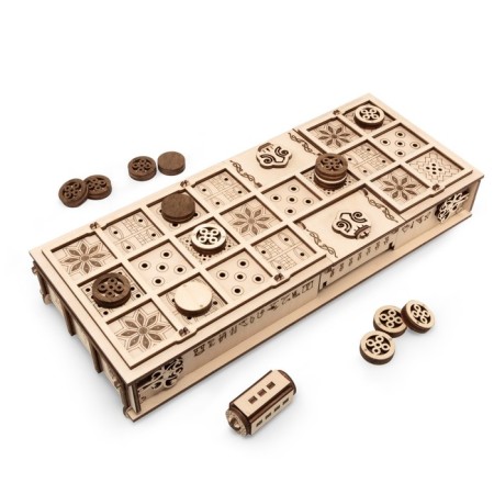 Board game, wooden designer 3D Ewa Gameset Ur and Senet-4