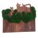 The keywood is wall -mounted with moss "cat".