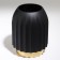 Vase for flowers "Delion" from black glass 22 x 16 x 16 cm