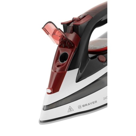 Iron Brayer BR4005, 2400 watts, ceramic soles, 25 g/min, 360 ml, black-red-7
