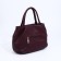 Richet bag with a zipper, external pocket, long belt, burgundy color