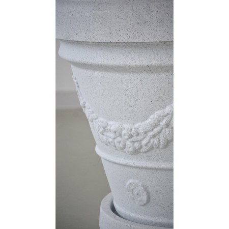 Kashpo for flowers "Viola 1" 75x60 cm, 162 l, color white granite-1