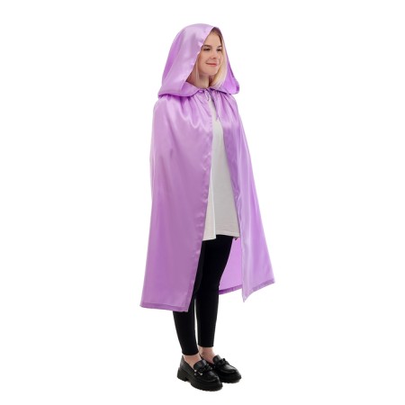 Carnival cloak of children, satin, color purple length 100cm-2