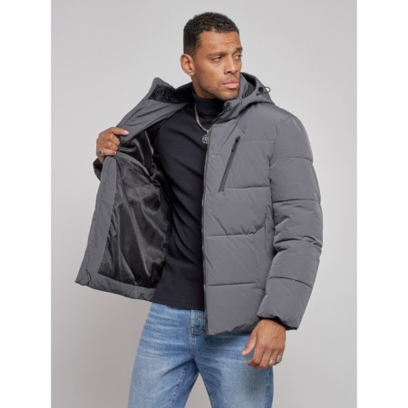 Male Winter jacket, size 48, dark gray color-7