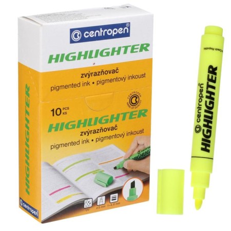MARKER PRISTOR 4.6 Centropen 8852, fluorescent, yellow color