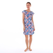 Night shirt female, the color is gray-blue, size 44