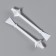 Spit for depilation, bilateral, plastic, 7.5 × 1.2 cm, 50 pcs, white color