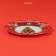 Plate Glass Dessert shade "New Year's spruce", D = 20 cm