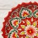 Plate of the Rishtan ceramics "Patterns", Red, 15 cm, corrugated