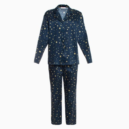 Pajama female kaftan "stars", p. 48-50, dark blue-13