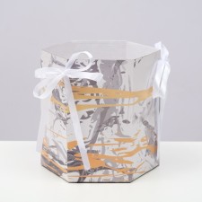 Box, folding, white marble, 