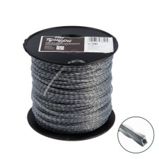 Tundra trimmer fishing line, a cross -section of a twisted square with residential, two -component, d = 2.4 mm, 110 m