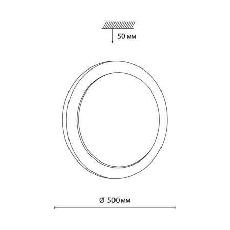 Lamp Kafa LED 72W 3000-6000K D500 IP43, with PDU-5