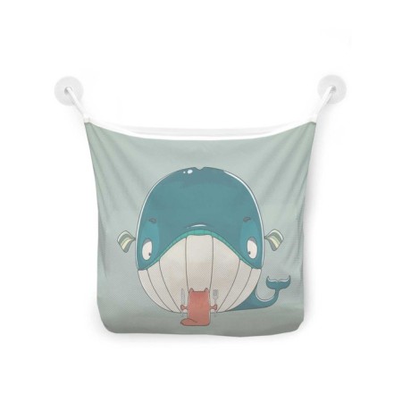 Organizer in a bathtub on suction cups "Dinner Cat", for storing toys and little things, size 33x39 cm-2