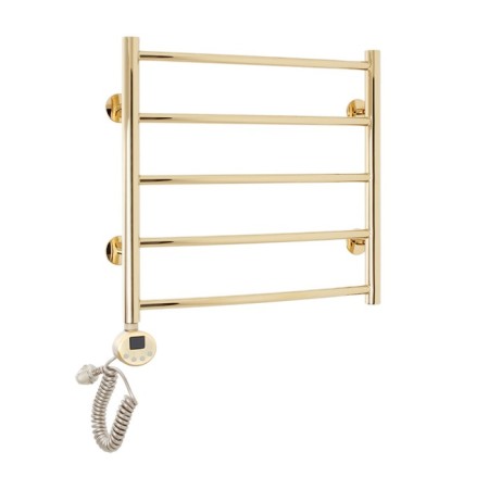 Domoterm electric heated towel rail "Calipso" P5, 500x700 mm, left, gold