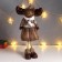 Interior doll "Losik in a skirt in a cell, and a sweater with patterns" 57x12x17 cm
