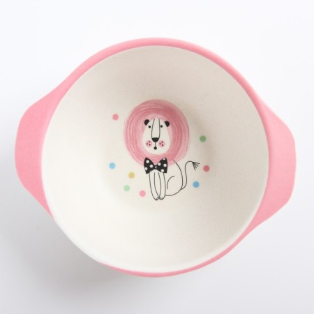 Bamboo children's bowl, mix color, 230 ml, 13.5x11.5x4.5-8