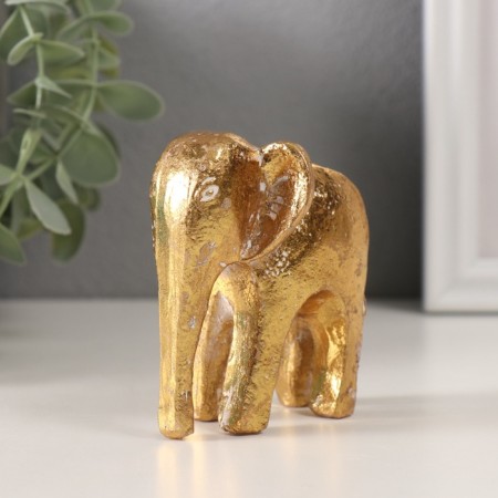 Souvenir Polystone "Abstraction. Golden Elephant" 7.2x5.2x8 cm-4