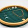 Standing for the rings "Style" 11 stripes, circle, wood, 30 × 30 × 5 cm, green color