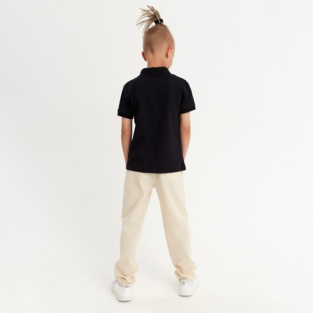T -shirt Children's Polo Minaku: Basic Line Color Black, Height 122-5