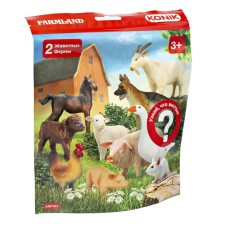 Набор фигурок Konik «Животные фермы», 2 шт, МИКС