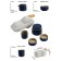 A set for the tea ceremony 4 items, 2 people, a cup 25 ml, a kettle of 150 ml