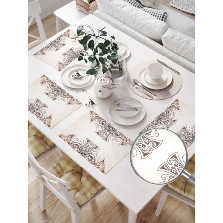 Set of napkins for setting the table "Section Mandalas", rectangular, size 32x46 cm, 4 pcs-1