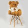 Soft toy "Bear", in a jacket, 80 cm, brown color