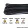 Survival paracord 550, with fishing line, wick, black, D - 4 mm, 10 m