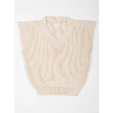 Vest for girl Knit, height 128 cm, milk color