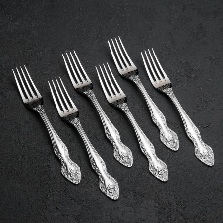 A set of cutlery "Troika", 24 items, art painting, decorative box-5