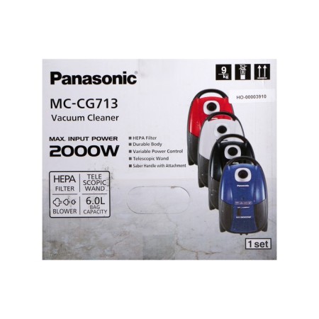 Пылесос PANASONIC MC-CG713, мешок, 2000 Вт, белый-16