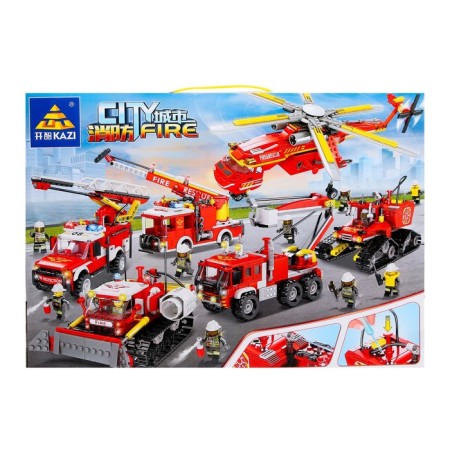 Designer Firefighters "Caterpillar Machine", shoots with water, 410 parts-4
