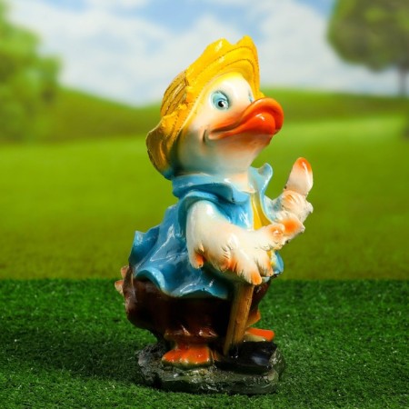 Garden figure "Duck with a pickle" 30cm-3