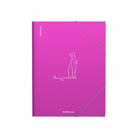 A4 elastic band, 600 μm, Erichkrause "Neon Animals", texture "Sand", pink, mix-2