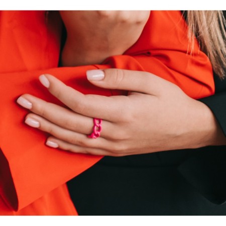 Amore ring circuit, pink color, dimensionless-1