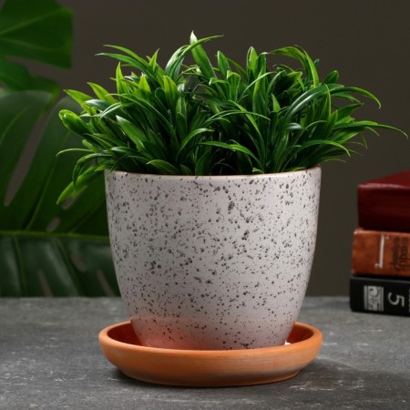 Flower pot "cone" gray 1l-4