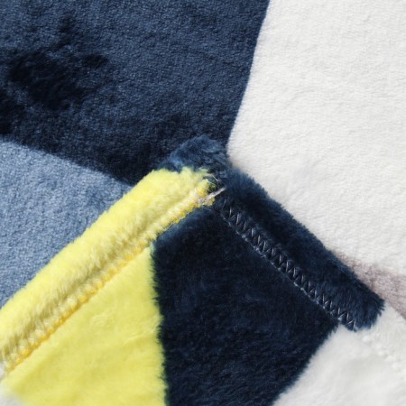 Pyramid plaid 200x220cm, yellow-blue, microfiber 190g/m, PE 100%-3