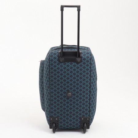 Road bag on wheels, lightning department with an increase, outer pocket, long belt, burgundy color-3