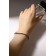 Bracelet with rhinestones "shining" a thin thread, sea color in silver, 18 cm