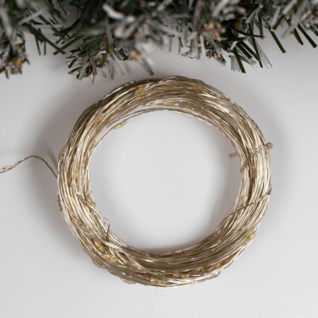 Garland "thread" 20 m dew, IP20, silver thread, 200 LED, glow warm white, 12 V-1