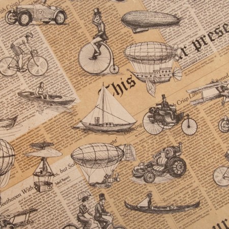 Paper packing craft "Retro newspaper", 70 x 100 cm-2
