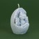Interior curly candle "Dragon in the egg", gray, without aroma